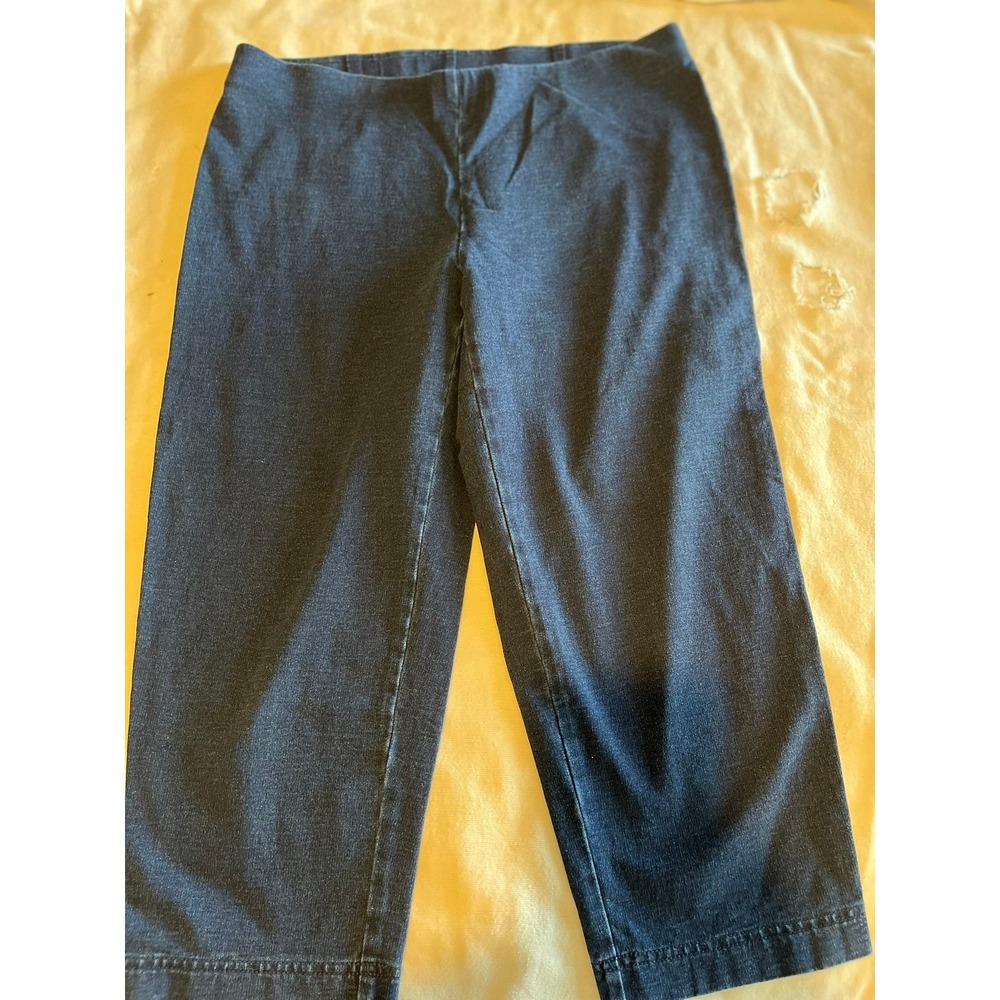 Pure Jill Denim Capri Pants Cropped Blue Jeans Comfort Stretch Casual‎  Style